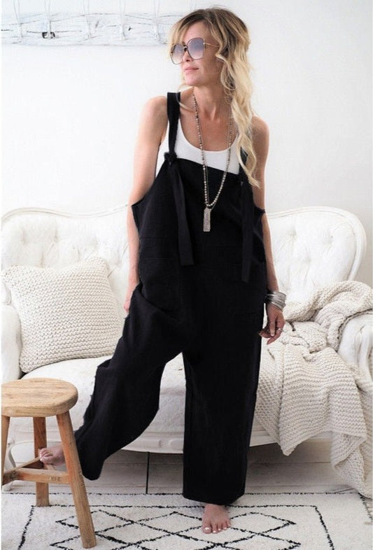 Casual Baggy Jumpsuit with Pockets